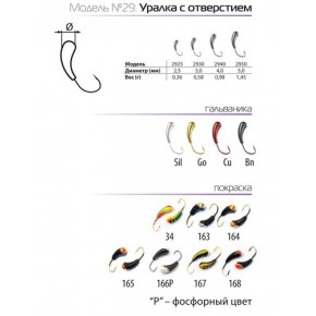 Мормышки вольфрамовые SPIDER уралка с отверстием